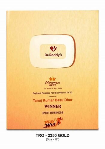 The YouTube Trophy Gold – Limited Edition...