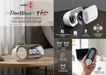 TimeWave Nano Capsule Style Clock with Bluetooth...