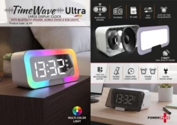 TimeWave Ultra Large LED Clock with Bluetooth...