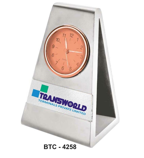 Triangular Steel Desk Clock