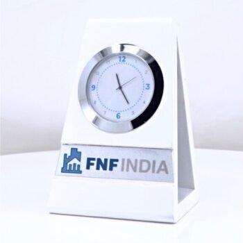Triangular Steel Desk Clock – Modern Desk...