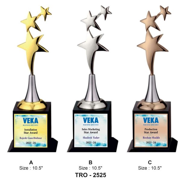 Triple Star in Metallic Finish Trophy