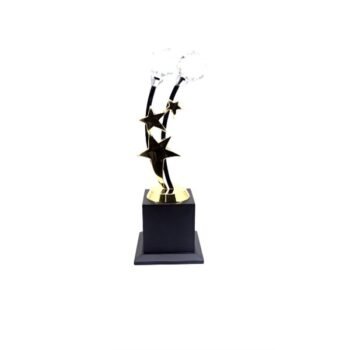 Twin Crystal Arc Trophy – Celebrate Dual Excellence with Elegance