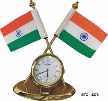 Twin Flag Desk Clock – Branded Corporate...