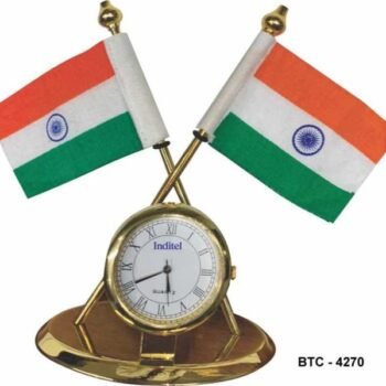 Twin Flag Desk Clock – Branded Corporate...