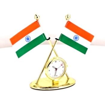 Twin Flag Desk Clock – Branded Corporate...