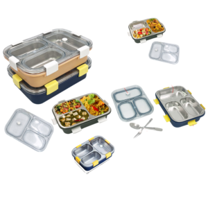3 Compartment Lunch Box – Organized & Leak-Resistant Meal Storage -B