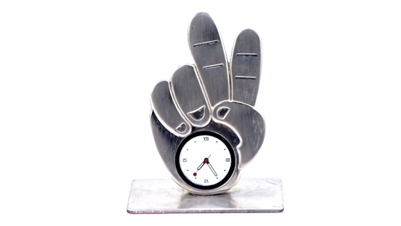 Victory Hand Table Clock