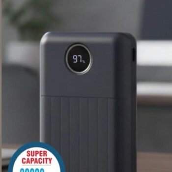 VoltDot 20: 20,000 mAh Mini Power Bank with Pinstripe Design & LED Display