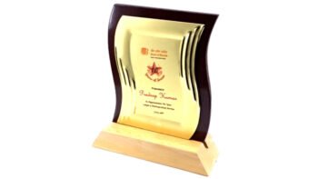 Wavy Metal Plate Trophy – Elegant Corporate...