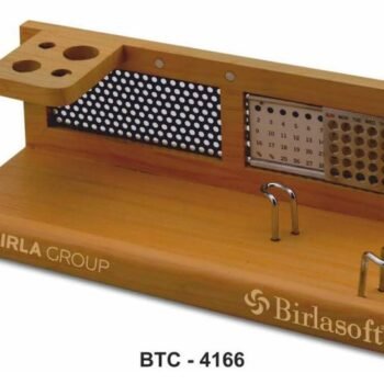 Wooden Desk Organizer with Perpetual Calendar –...