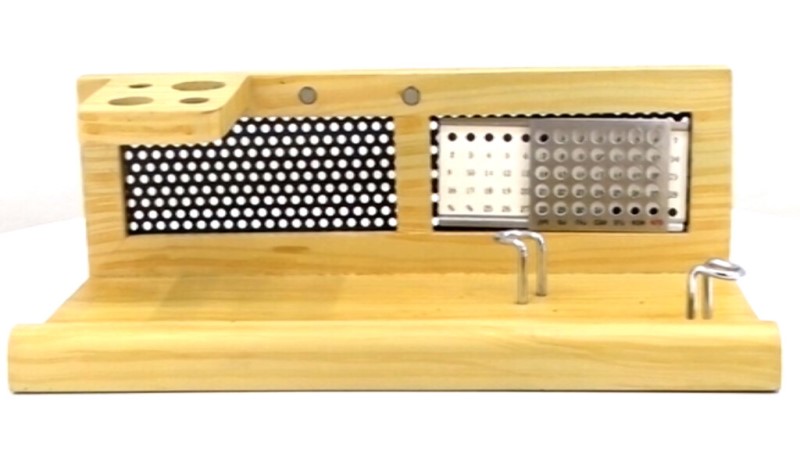 Wooden Desk Organizer with Perpetual Calendar