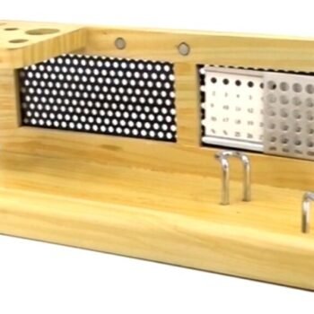 Wooden Desk Organizer with Perpetual Calendar –...