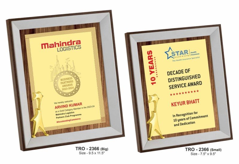 Wooden Frame with Star Figurine – Recognition for Milestones & Partner Appreciation