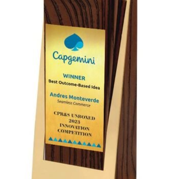 Wooden Trophy – Modern Award for Innovation,...