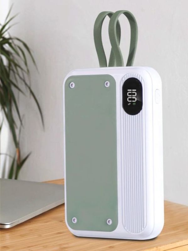 ZapX 10 Mini 10,000 mAh Power Bank with Display & In-Built Cables