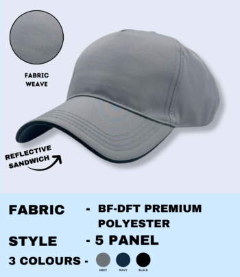 Cap Polyester – Grey | Premium 6-Panel Stylish Cap