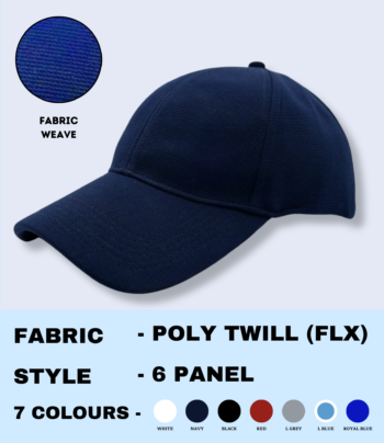 Cap Poly Twill – Navy Premium 6-Panel Stylish Cap