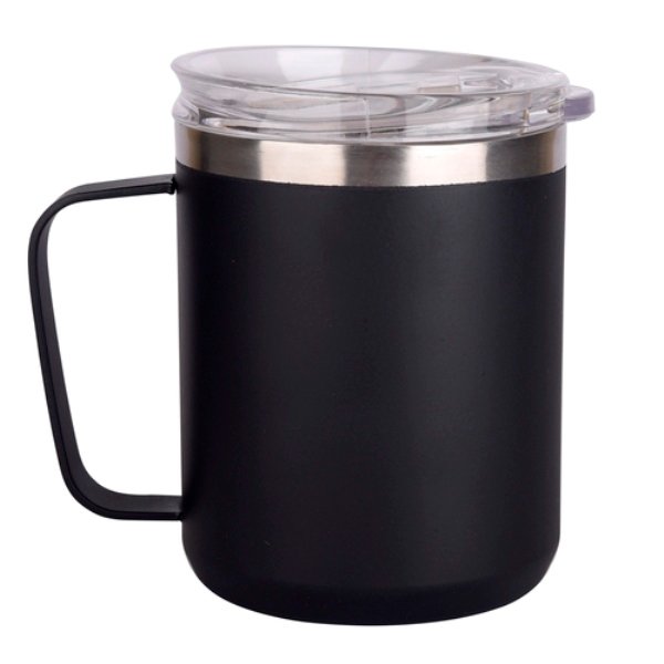 270 ml Stylish Black Sober Mug with Airtight Lid