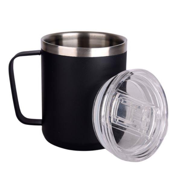 270 ml Stylish Black Sober Mug with Airtight Lid