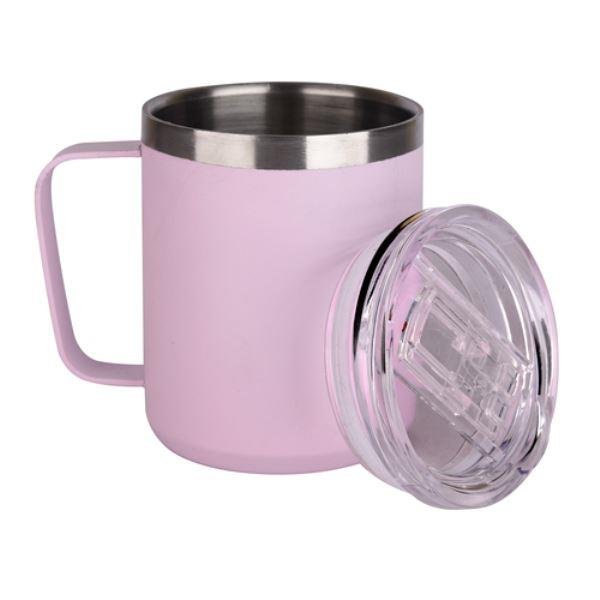 270 ml Stylish Pink Sober Mug with Airtight Lid
