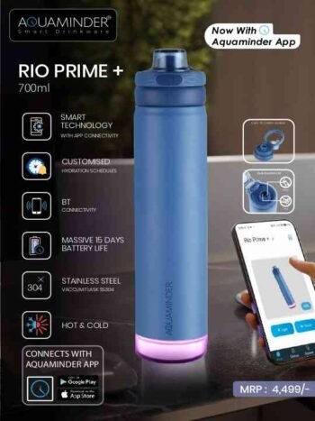 Aquaminder Rio Prime+ 700ml Smart Stainless Steel...