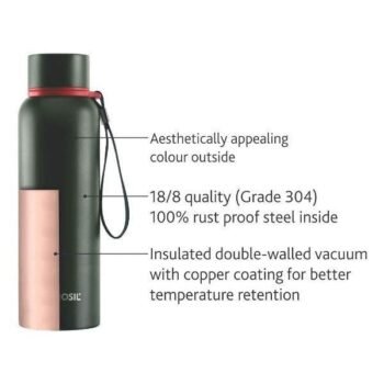 Borosil Hydra Trek 700ml Stainless Steel Water Bottle
