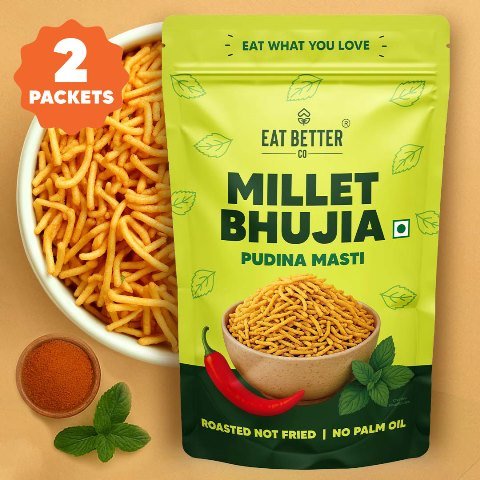 Eat Better Millet Bhujia – Pudina Masti