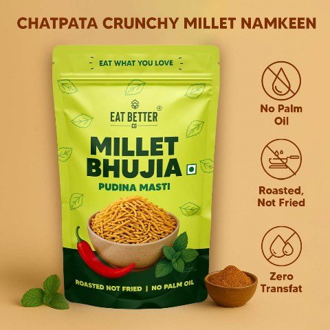 Eat Better Millet Bhujia – Pudina Masti