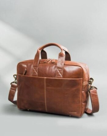 Fabindia Brown Classic Leather Portfolio Bag...