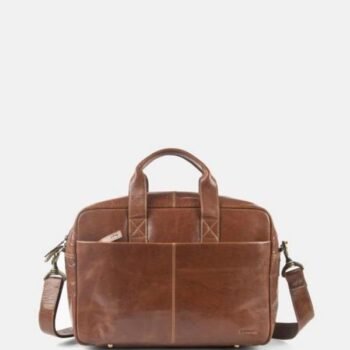 Fabindia Brown Classic Leather Portfolio Bag...