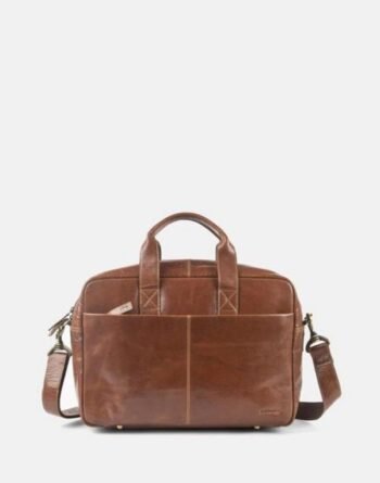 Fabindia Brown Classic Leather Portfolio Bag...