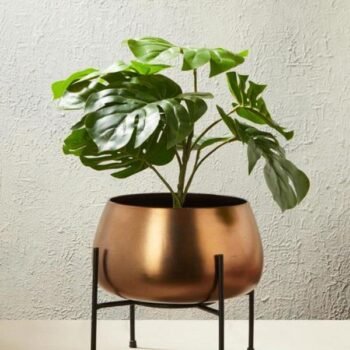 Fabindia Copper Sona Metal Floor Planter With...
