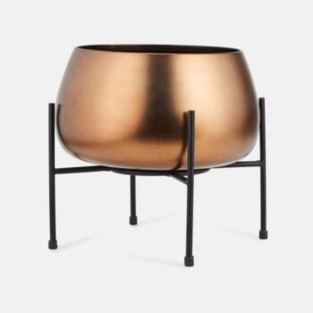 Fabindia Copper Sona Metal Floor Planter With...