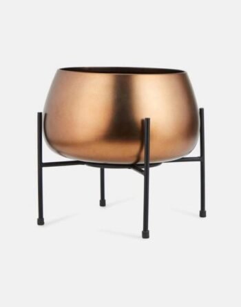 Fabindia Copper Sona Metal Floor Planter With...