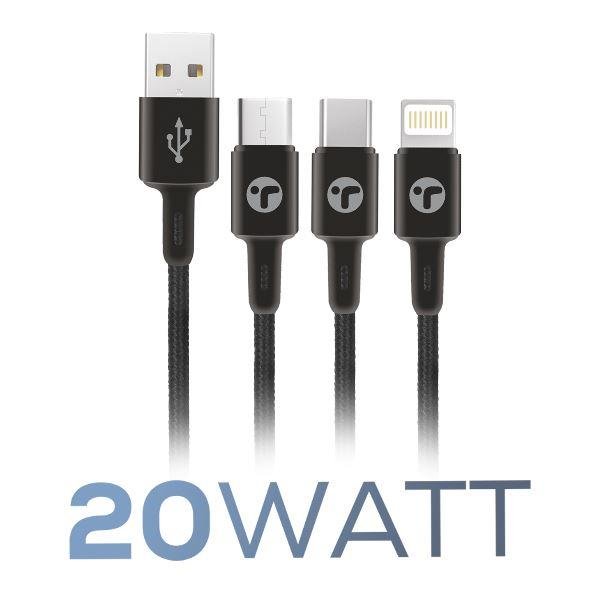 Toreto Dura Trio + 3-in-1 USB Cable