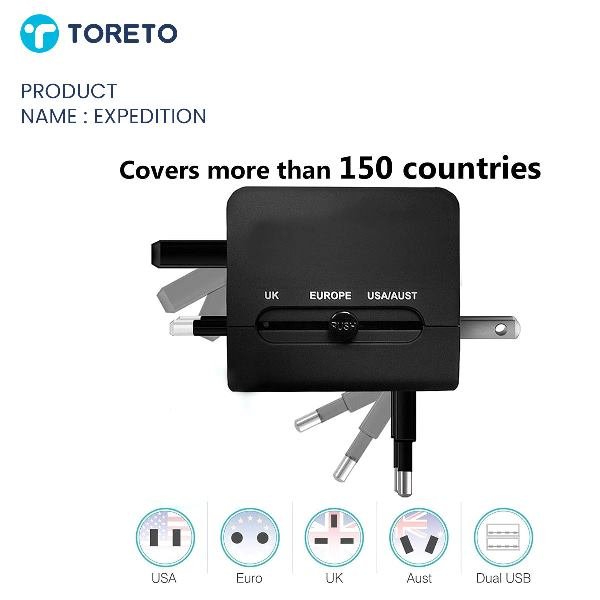 Toreto Expedition International Travel Adapter
