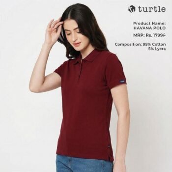 Turtle Havana Polo T-Shirt for Women