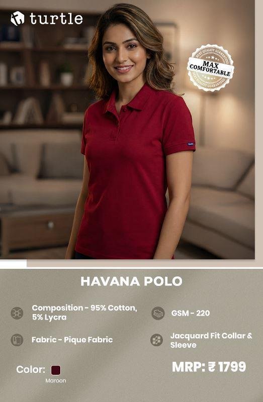 Turtle Havana Polo T-Shirt for Women