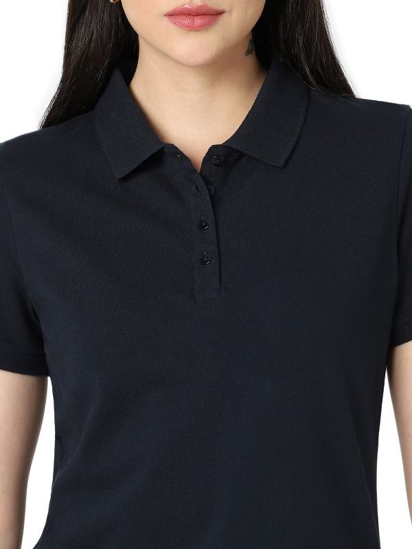 Vero Moda Solid Plain Polo (1)