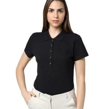 Vero Moda Solid Plain Polo – Premium Cotton Pique Polo