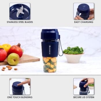 Wonderchef Nutri-Cup Portable Blender + Sippy Stainless Steel Bottle