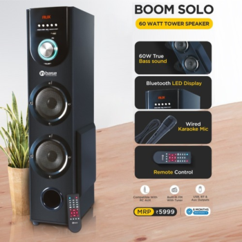 Inbase Boom Solo 80W Tower Bluetooth Speaker E1750