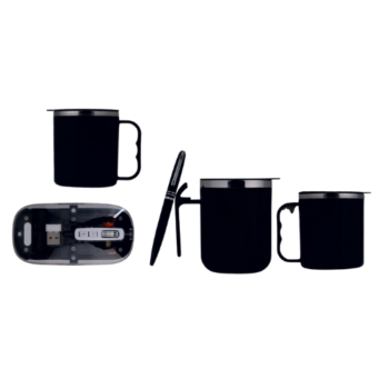 Four-in-One Black Desk Essentials Combo Gift Set...