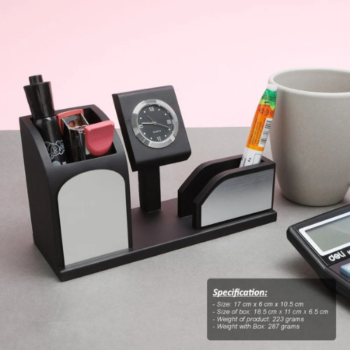 OS365 Premium Desk Organizer with  Clock....