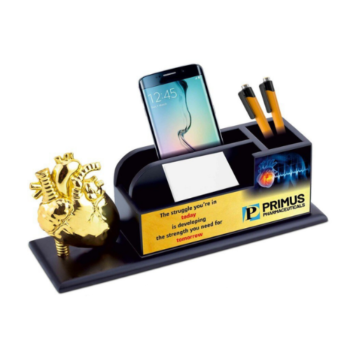 OS388 Premium Wooden Desk Organizer with Mobile...