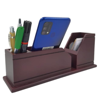 Premium Corporate Desk Organizer with Clock –...