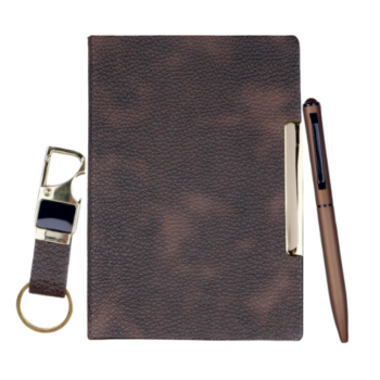 Three-in-One Brown Executive Combo Gift Set Item...