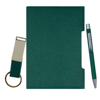 Three-in-One Green Canvas Combo Gift Set Item...