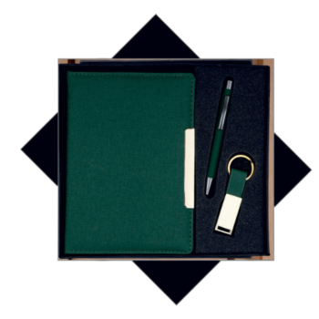 Three-in-One Green Canvas Combo Gift Set Item...